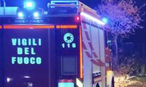 notte camion scritta vvf