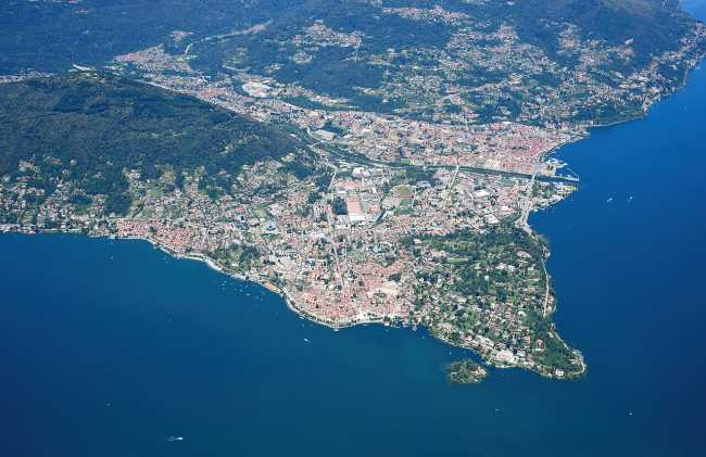 Aerial image of Verbania view from the south
