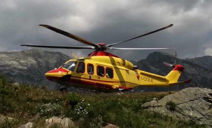 Escursionista ferito recuperato dall'elisoccorso