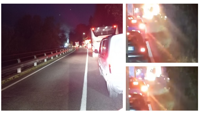 Fondotoce, mezzo in fiamme traffico in tilt