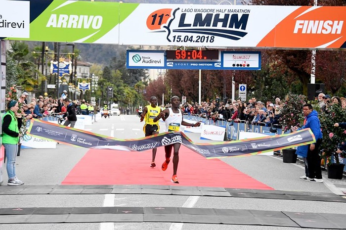 Il keniano Daniel Kipchumba vince la Lago Maggiore Half Marathon