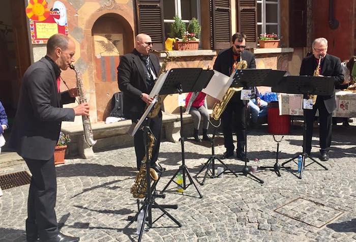 Quattro sassofoni per suoni latini a "Ghiffa in musica 2018" 