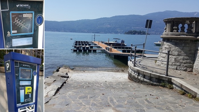 Il molo di Pallanza diventa… blu: in funzione il barchimetro